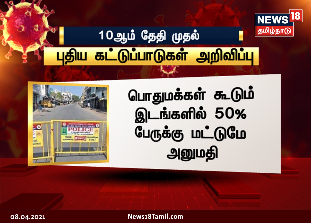  பொதுமக்கள் அதிகம் கூடும் இடங்களில் கட்டுப்பாடு
