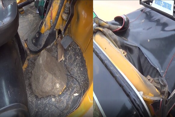 பாறையை தகர்ப்பதற்கு வைத்த வெடிகுண்டு வெடித்து ஆட்டோ ஓட்டுனர் படுகாயம்!