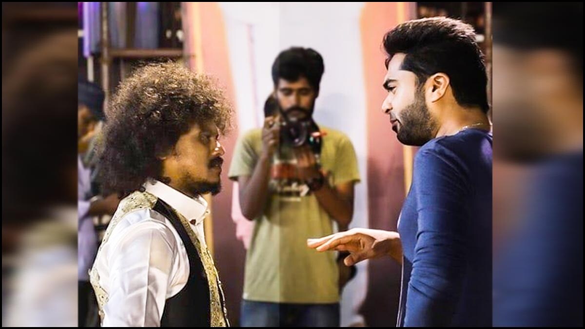 cook with comali pugazh joins maanaadu pugazh with simbu in maanaadu shooting spot