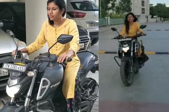 யமஹா பைக்கை தனியாக ஓட்டி அசத்திய ஆல்யா மானசா - ரசிகர்கள் பாராட்டு! யமஹா பைக்கை தனியாக ஓட்டி அசத்திய ஆல்யா மானசா - ரசிகர்கள் பாராட்டு!