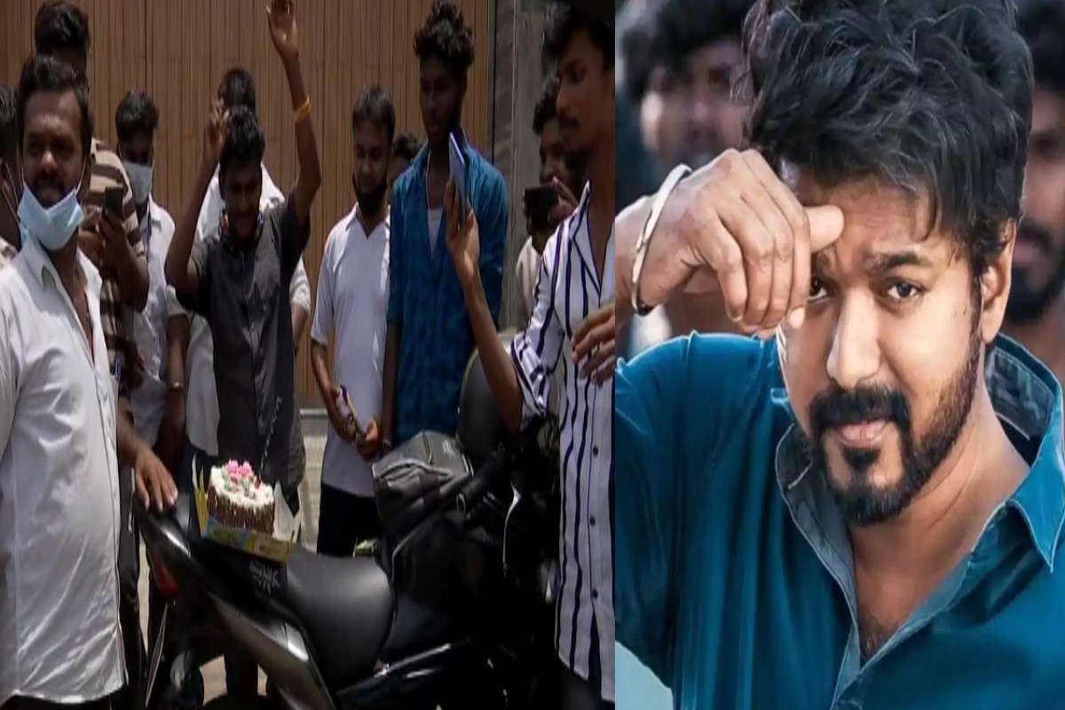 விஜய் வீட்டின் முன்பு குவிந்த ரசிகர்கள்