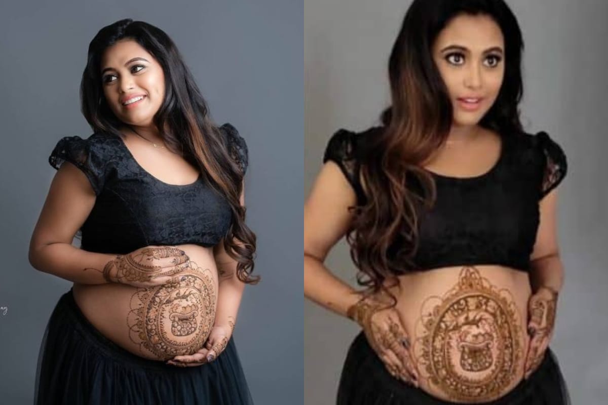 Bharathi Kannamma venba, Bharathi Kannamma Farina Azad photo with mehendi on her baby bump, bharathi kannamma, bharathi kannamma today episode, bharathi kannamma live streaming, Vijay TV Bharathi Kannamma Serial, baharathi kannamma Latest Update, bharathi kannamma hotstar, பாரதி கண்ணம்மா சீரியல், விஜய் டிவி பாரதி கண்ணம்மா, பாரதி கண்ணம்மா சீரியல் ப்ரோமோ, Bharathi Kannamma venba pregnant, Bharathi Kannamma venba pregnancy photo, பாரதி கண்ணம்மா வெண்பா கர்ப்பகால புகைப்படம்
