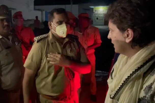 விவசாயிகள் பலி: பிரியங்கா காந்தி, அகிலேஷை தடுத்த போலீசார்!