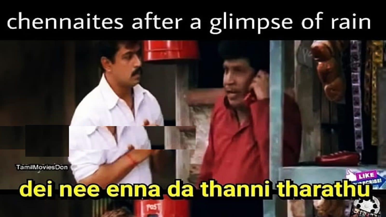 Chennai Peoples Now .. நீங்க என்ன லாரில எங்களுக்கு தண்ணீர்  தரது எத்தன லாரி தண்ணி வேணும் சொல்லு - இணையத்தில் வைரலாகும் மழை மீம்ஸ்