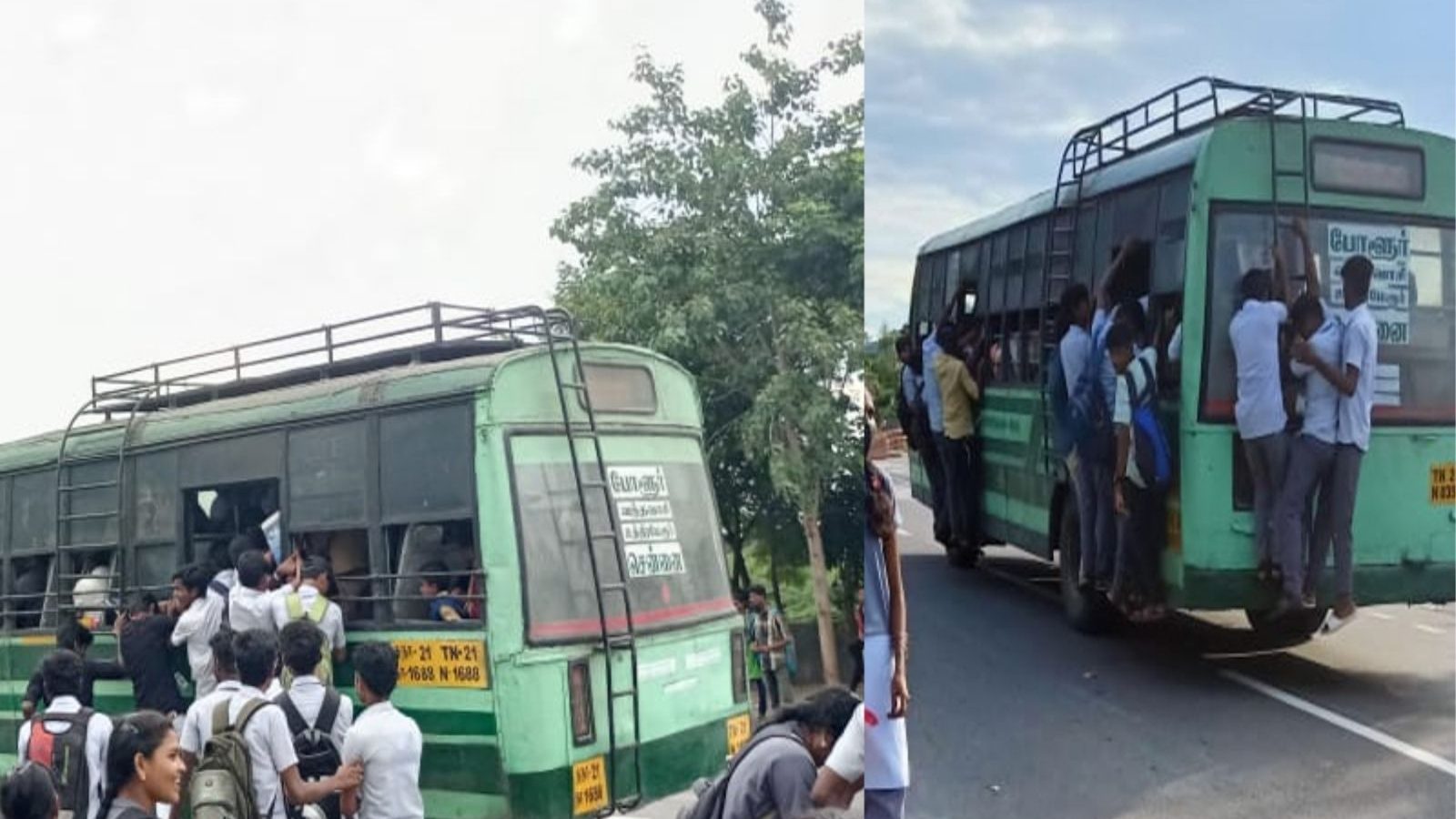 அரசு பேருந்துகளில் படிகளில் தொங்கும் மாணவர்களுக்கு போலீசாரின் கண்டிப்பு அவசியம் - சமூக ஆர்வலர்கள் கோரிக்கை!