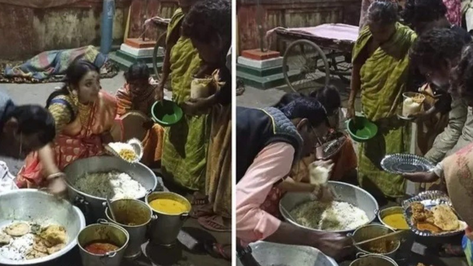 அண்ணனின் திருமணத்தில் மீதமான உணவை ஏழைகளுக்கு வழங்கிய தங்கை - வைரல் புகைப்படம்!