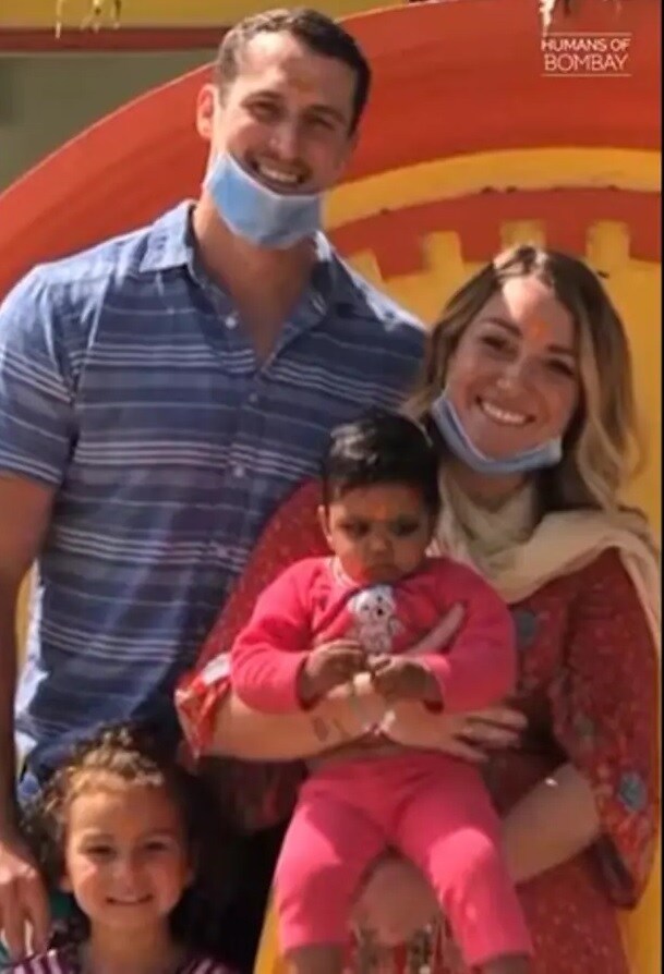 Couple adopts daughter from India
