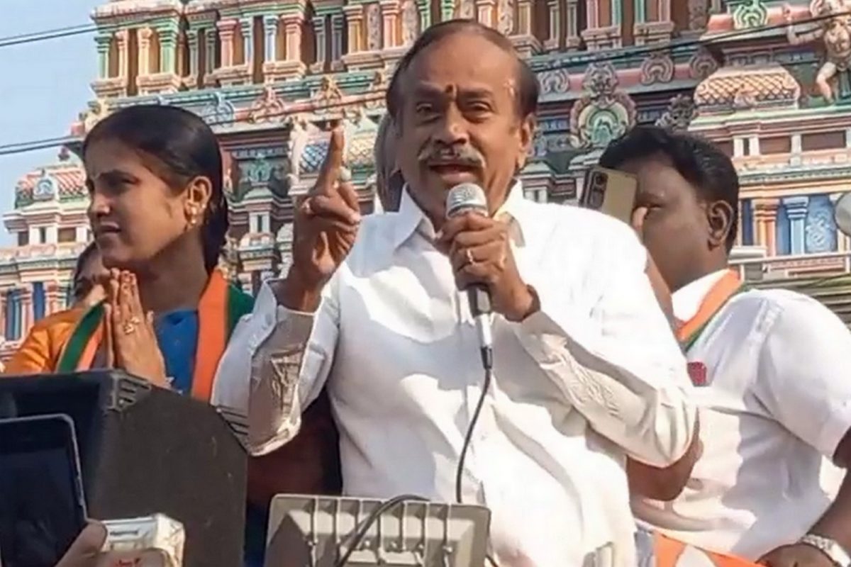 H Raja : பாஜகவிற்கு ஓட்டு போடாவிட்டால் பாவம் வரும் - ஹெச்.ராஜா சாபம் / H  Raja says DMK government is mentally ill government – News18 Tamil