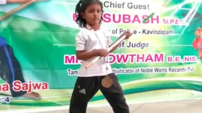  உலக சாதனை புத்தகத்தில் இடம்பிடித்த 4 வயது சிறுமி