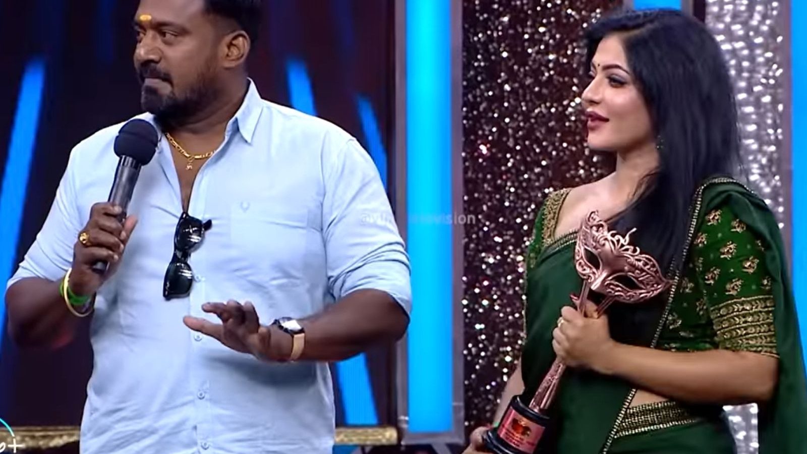 ரேஷ்மாவுடன் ரொமான்ஸ் ஆட்டம் போட்ட ரோபா ஷங்கரை மிரள வைத்த விஜய் டிவி... வைரல் வீடியோ!