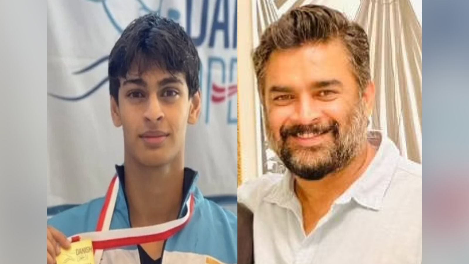 டென்மார்க் சர்வதேச நீச்சல் போட்டியில் தங்கம் வென்று நடிகர் மாதவனன் மகன் அசத்தல்... பிரபலங்கள் பாராட்டு