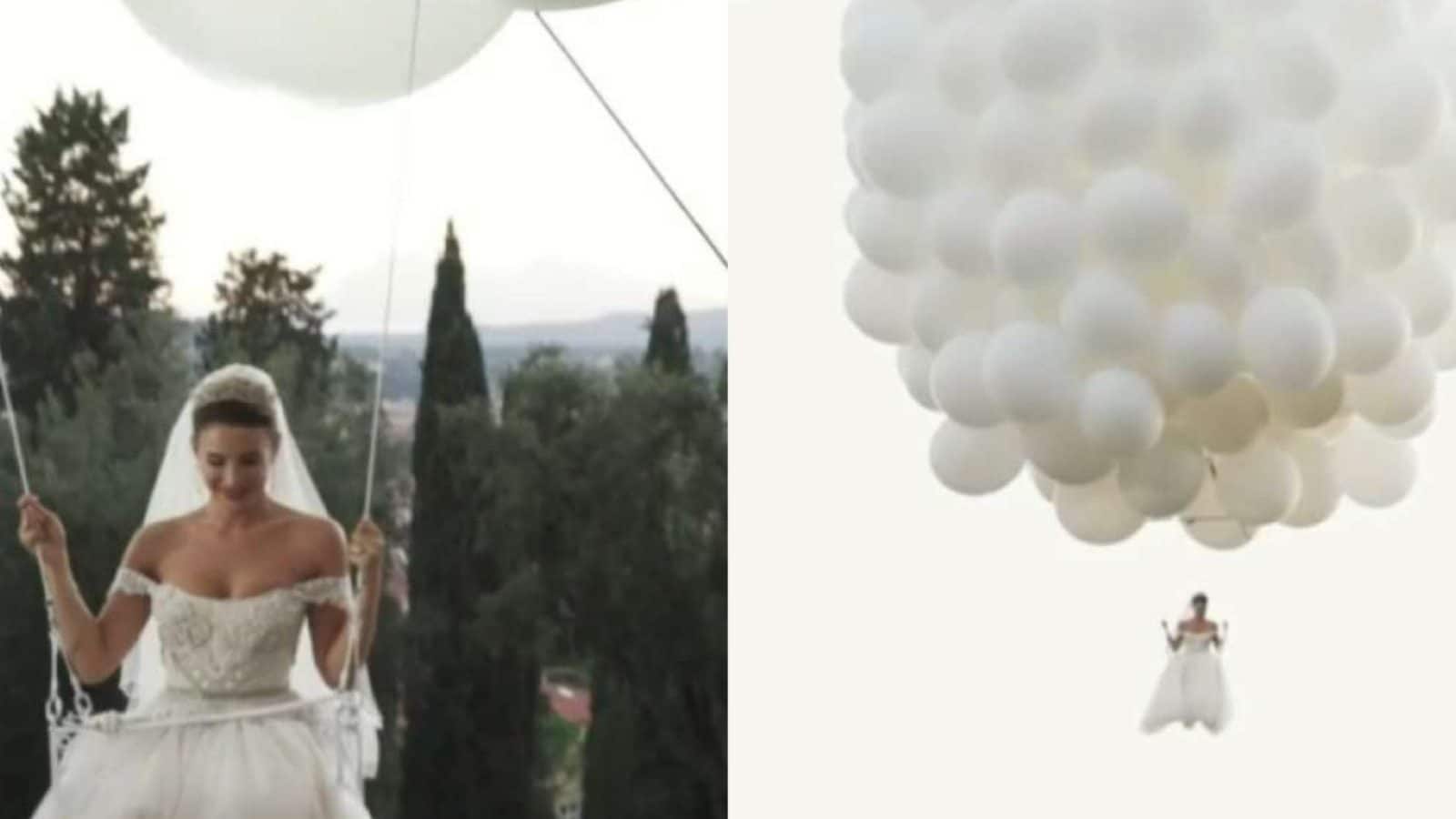 திருமண அரங்கிற்கு தேவதை போல பறந்து வந்த மணப்பெண் - இது நம்ம லிஸ்டுலயே இல்லயே!