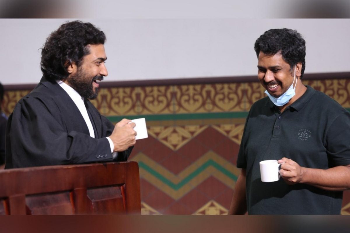 ஜெய்பீம் படப்பிடிப்பின்போது சூர்யா, இயக்குனர் ஞானவேல்