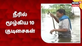 முன்னறிவிப்பு இன்றி திடீரென கண்மாய் நீர் திறப்பு - நீரில் மூழ்கிய 10 குடிசைகள்