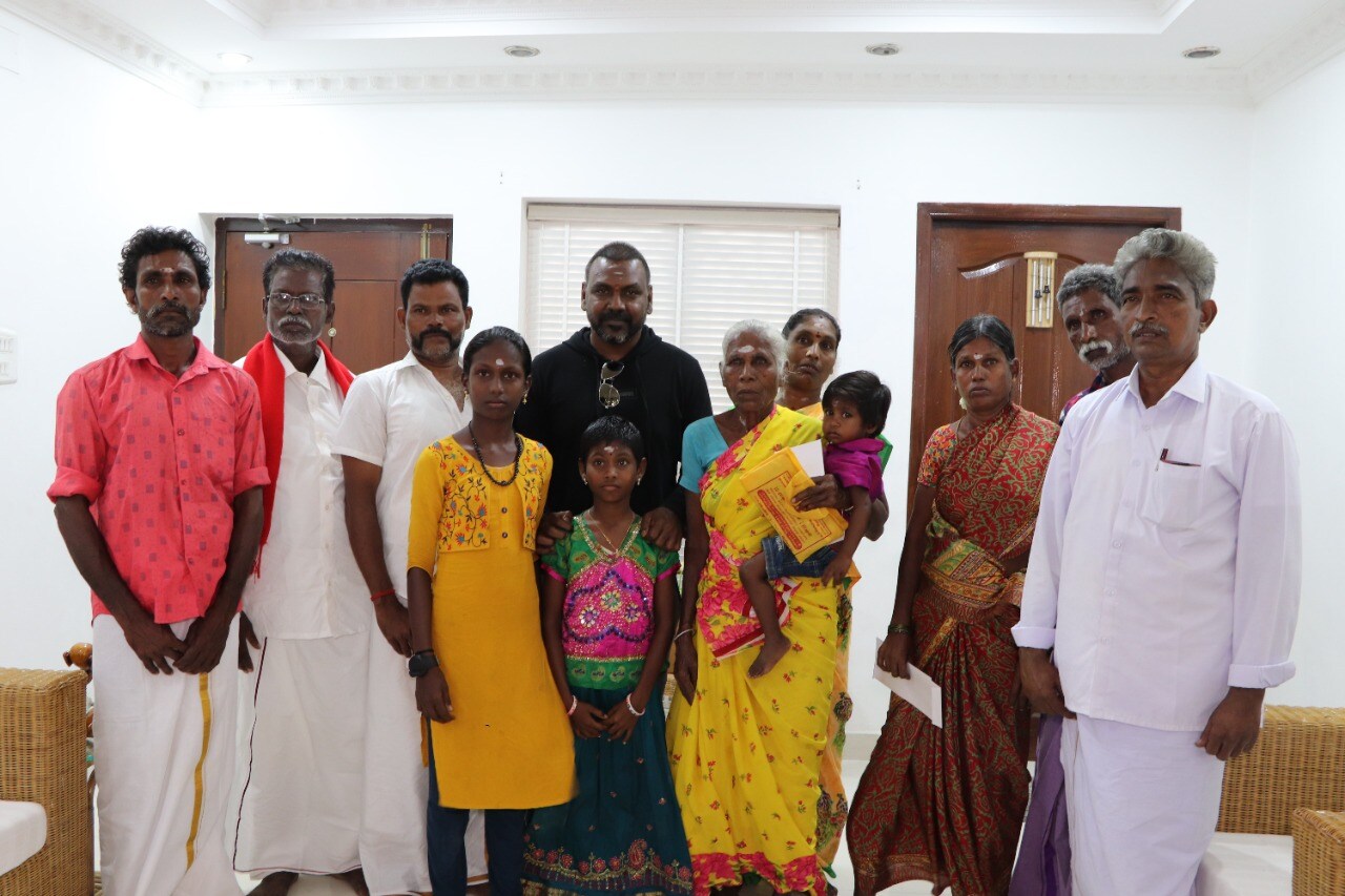 jai bhim real rajakannu Raghava Lawrence gived rs 5 lakhs to jai bhim rajakannu wife parvathy amma surya movie jaibhim