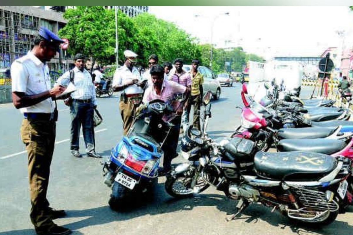 சென்னையில் இன்று அமலாகிறது புதிய மோட்டார் வாகன விதிகள்