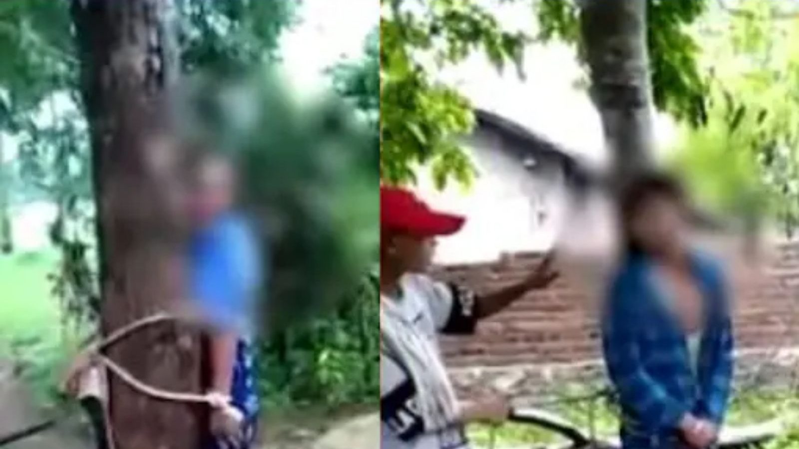 ஆண் நண்பருடன் பேசியதால் மனைவி மீது சந்தேகப்பட்டு மரத்தில் கட்டிவைத்து அடித்த கணவன்.. 6 பேர் கைது