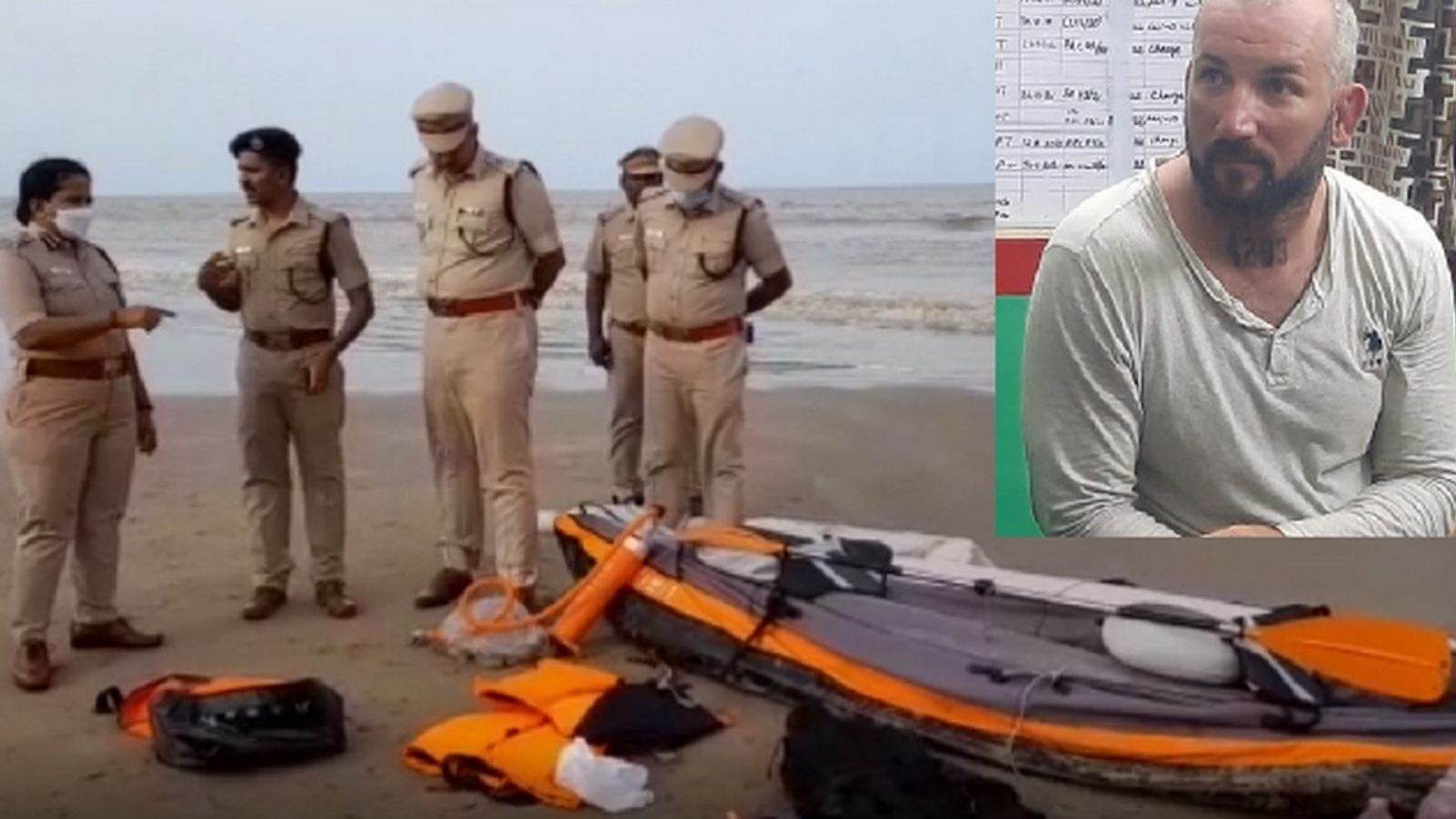 கரை ஒதுங்கிய ரப்பர் படகு.. மீனவ கிராமத்தில் பதுங்கியிருந்த போலந்து நாட்டவர் கைது - நாகை போலீஸார் தீவிர விசாரணை