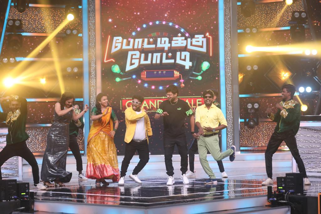 colors tamil pottikku potti grand finale Pottikku Potti R U Ready game show title winner valli thirumanam serial crew