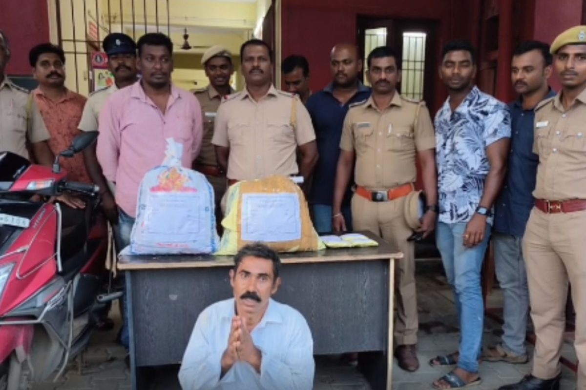 குடும்பத்துடன் கஞ்சா விற்பனையில் ஈடுபட்ட ஒடிசாவை சேர்ந்தவர் கைது...