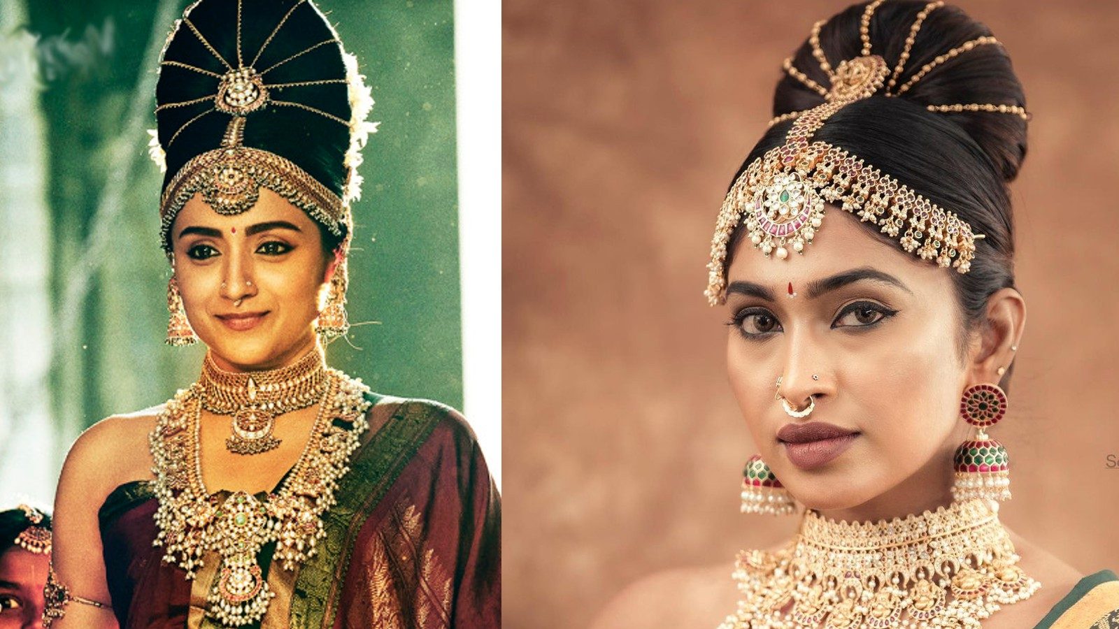 ponniyin selvan kundavai trisha makeup inspired bigg boss frame : பொன்னியின் செல்வன்’ குந்தவை போல் மாறிய பிக் பாஸ் ஸ்ருதி!