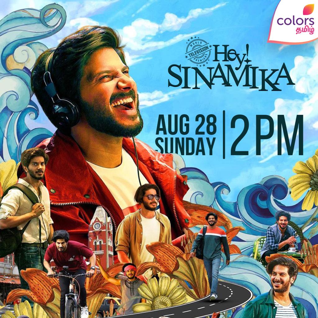 Dulquer Salman starrer Hey Sinamika this Sunday on Colors Tamil channela Dulquer Aditi Rao Hydari Kajal Aggarwal