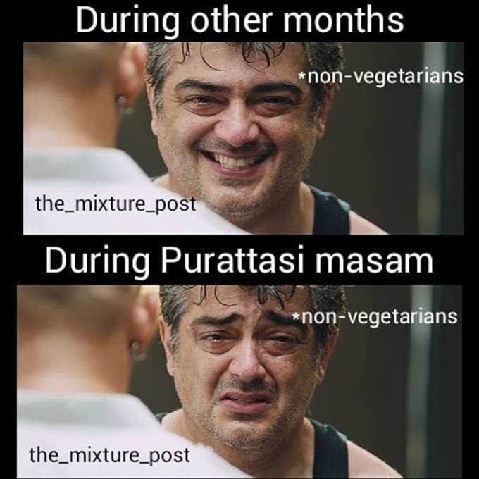  இணையத்தில் வைரலாகும் புரட்டாசி மீம்ஸ்கள்