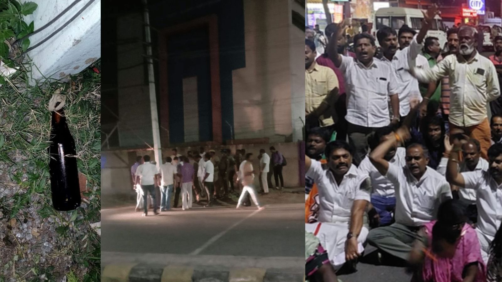 கோவை பாஜக அலுவலகத்தில் பெட்ரோல் குண்டுவீச்சு.. 3 பேரை பிடித்து தனிப்படை போலீசார் விசாரணை