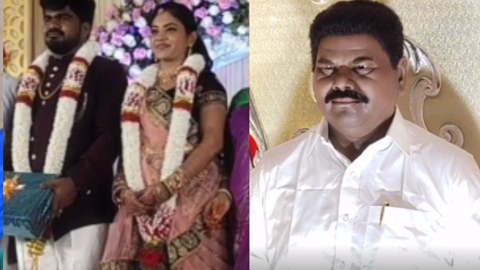 அப்பா முன்னாடிதான் என் கல்யாணம்.. மறைந்த தந்தையின் மெழுகுசிலை முன்பு நடந்த மகனின் திருமணம்..