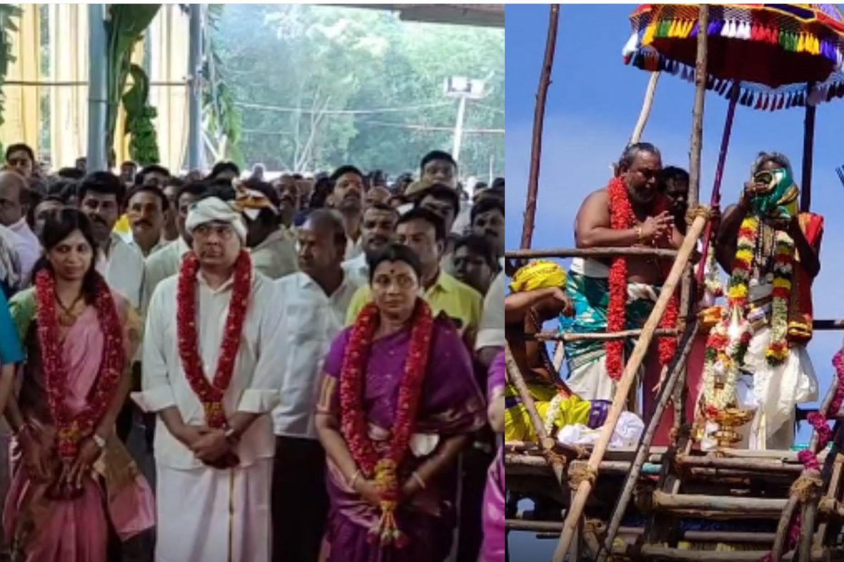 அங்காள அம்மன் கோவில் கும்பாபிஷேகம்... துர்கா ஸ்டாலின் பங்கேற்பு