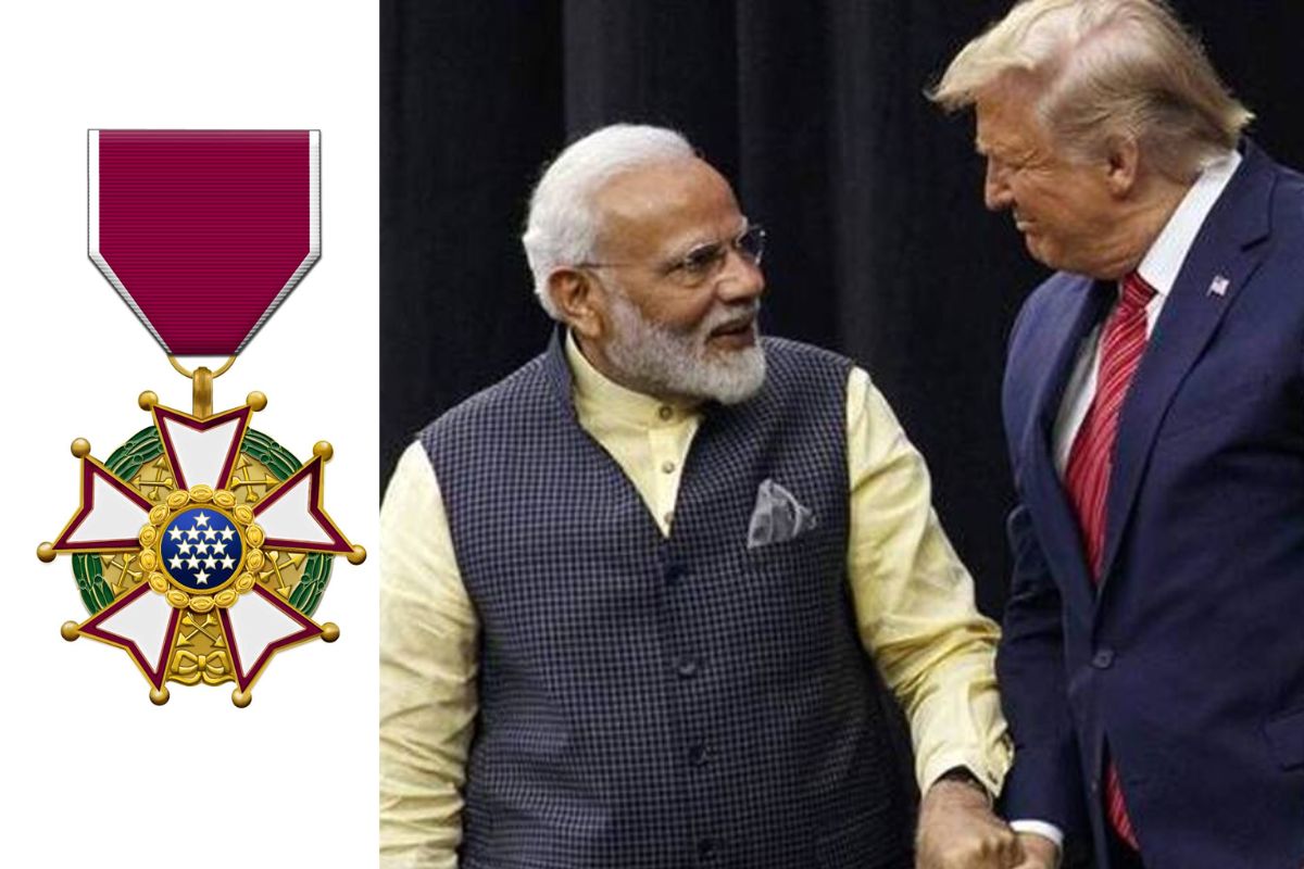  பிரதமர் நரேந்திர மோடிக்கு 2020 ஆம் ஆண்டில் அமெரிக்க ஆயுதப்படை லெஜியன் ஆஃப் மெரிட் விருது வழங்கப்பட்டது. சேவை மற்றும் சாதனை வடிவில் விதிவிலக்கான தகுதியான நடத்தைக்காக இது வழங்கப்பட்டது