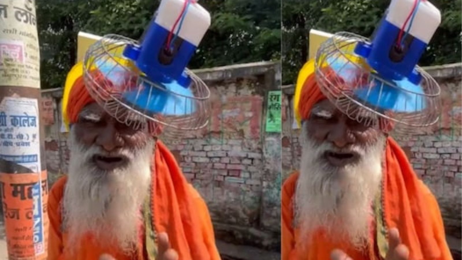 தலையில் ஹெல்மெட் போல சோலர் மின்விசிறி.. 77 வயது தாத்தாவின் புதுமையான ஐடியாவுக்கு குவியும் பாராட்டு!