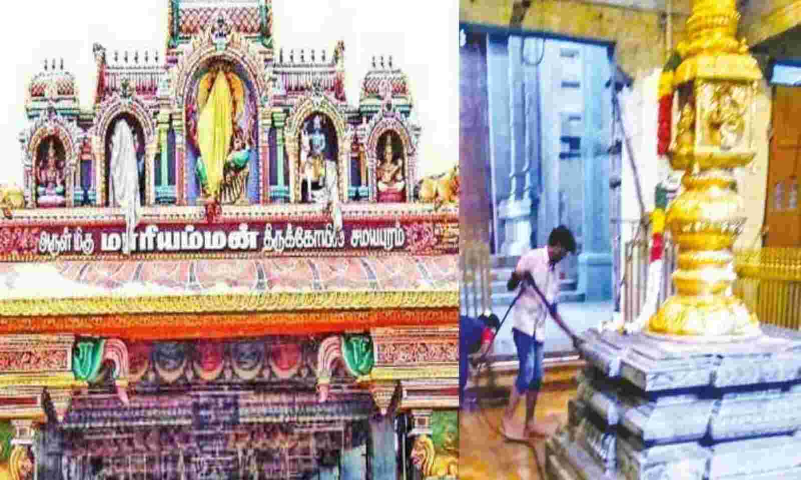  அதன்படி வெற்றிபெறவே, கோவிலை கட்டினார். விஜயரெங்க சொக்கநாத நாயக்கர் காலத்தில் கி.பி. 1706-ல் அம்மனுக்கு தனியாக கோவில் அமைத்தார் என்று வரலாற்று சான்றுகள் கூறுகின்றன. சுமார் 400 ஆண்டுகளுக்கு முன் தோற்றுவிக்கப்பட்ட கண்ணனூர் மாரியம்மன் கோவில் இன்று சமயபுரம் மாரியம்மன் கோவிலாக மாறி புகழ்பெற்று விளங்குகிறது.