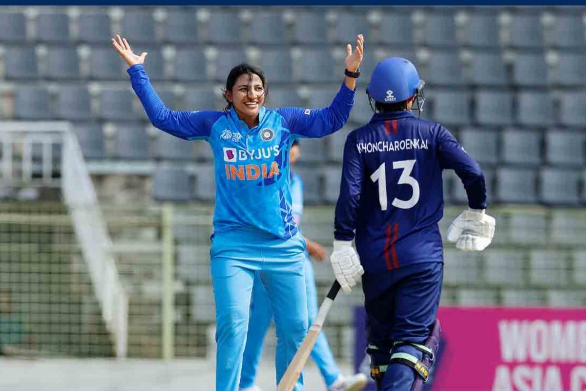 37 ரன்களில் தாய்லாந்து அணியை சுருட்டி இந்திய மகளிர் அணி அபார வெற்றி