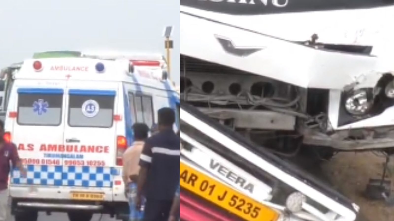 திருமங்கலம் அருகே நடந்த சாலை விபத்தில் ஒருவர் உயிரிழப்பு... 2 பேர் சிகிச்சைக்காக மருத்துவமனையில் அனுமதி..!