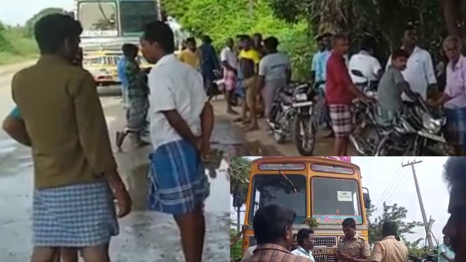 வரைமுறையில்லாமல் மணல் எடுக்குறாங்க.. லாரிகளை சிறைபிடித்து பொதுமக்கள் போராட்டம்