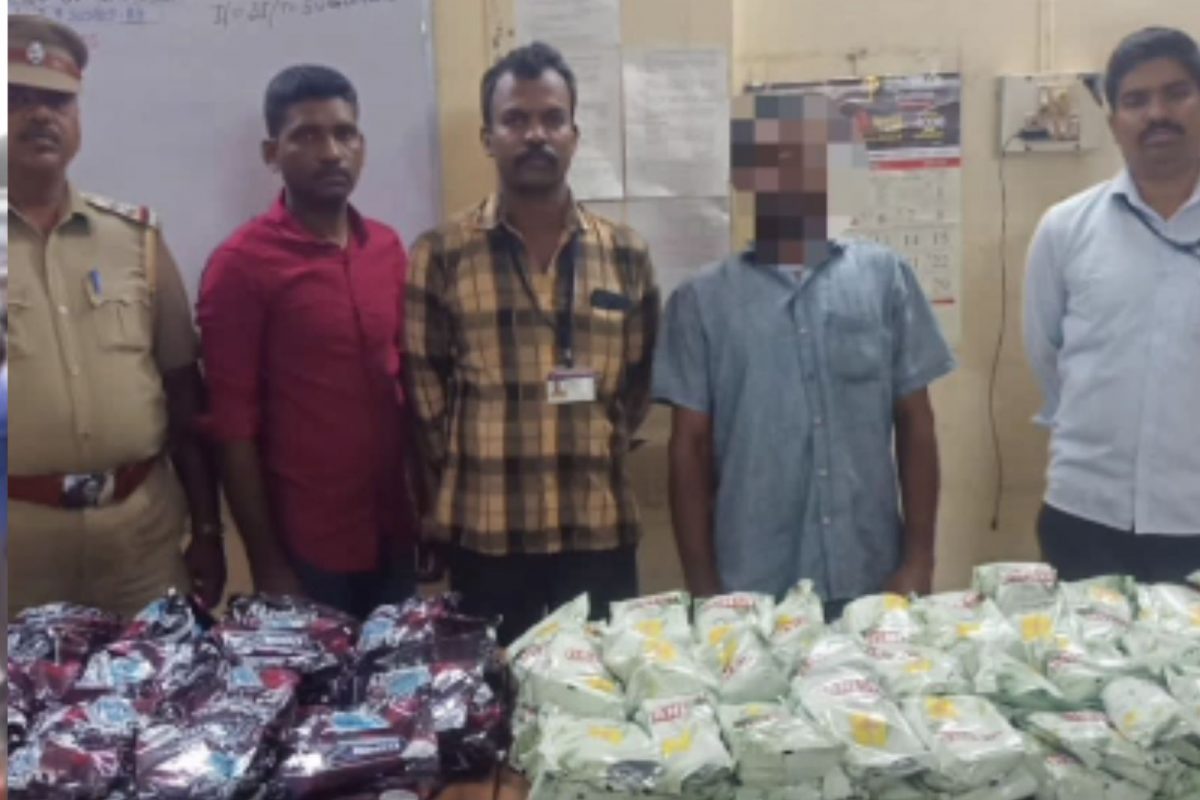 மதுரை ரயில் நிலையத்தில் 26.5 கிலோ குட்கா பொருட்கள் பறிமுதல்