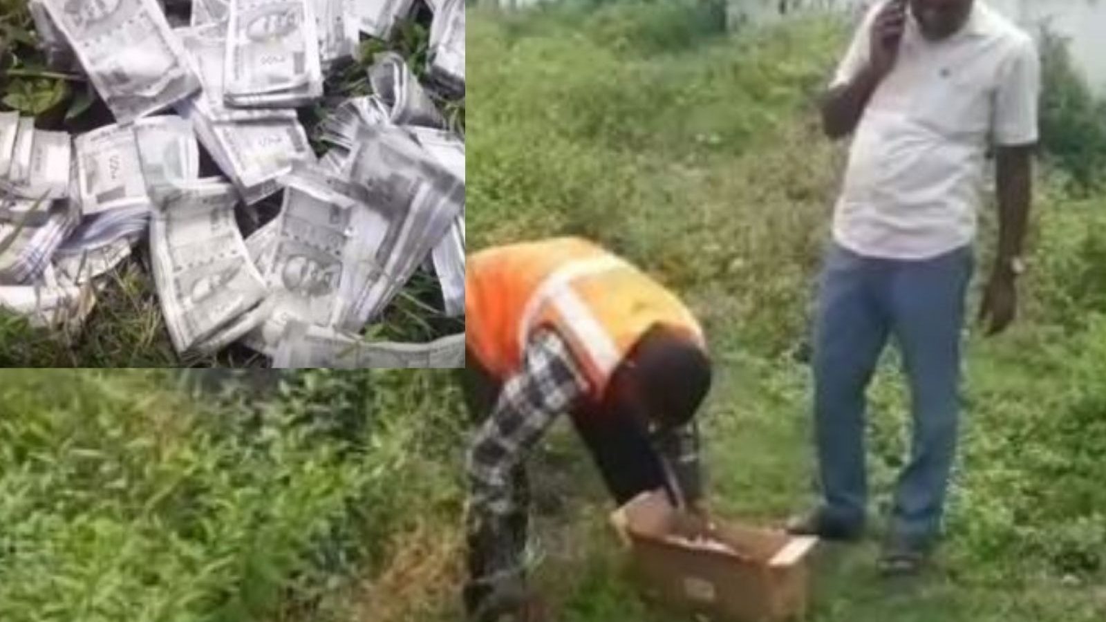 சாலையில் கிடந்த ரூ.14 லட்சம்.. ஆசையில் அள்ளி சென்ற மக்கள்..! - போலீசார் தீவிர விசாரணை