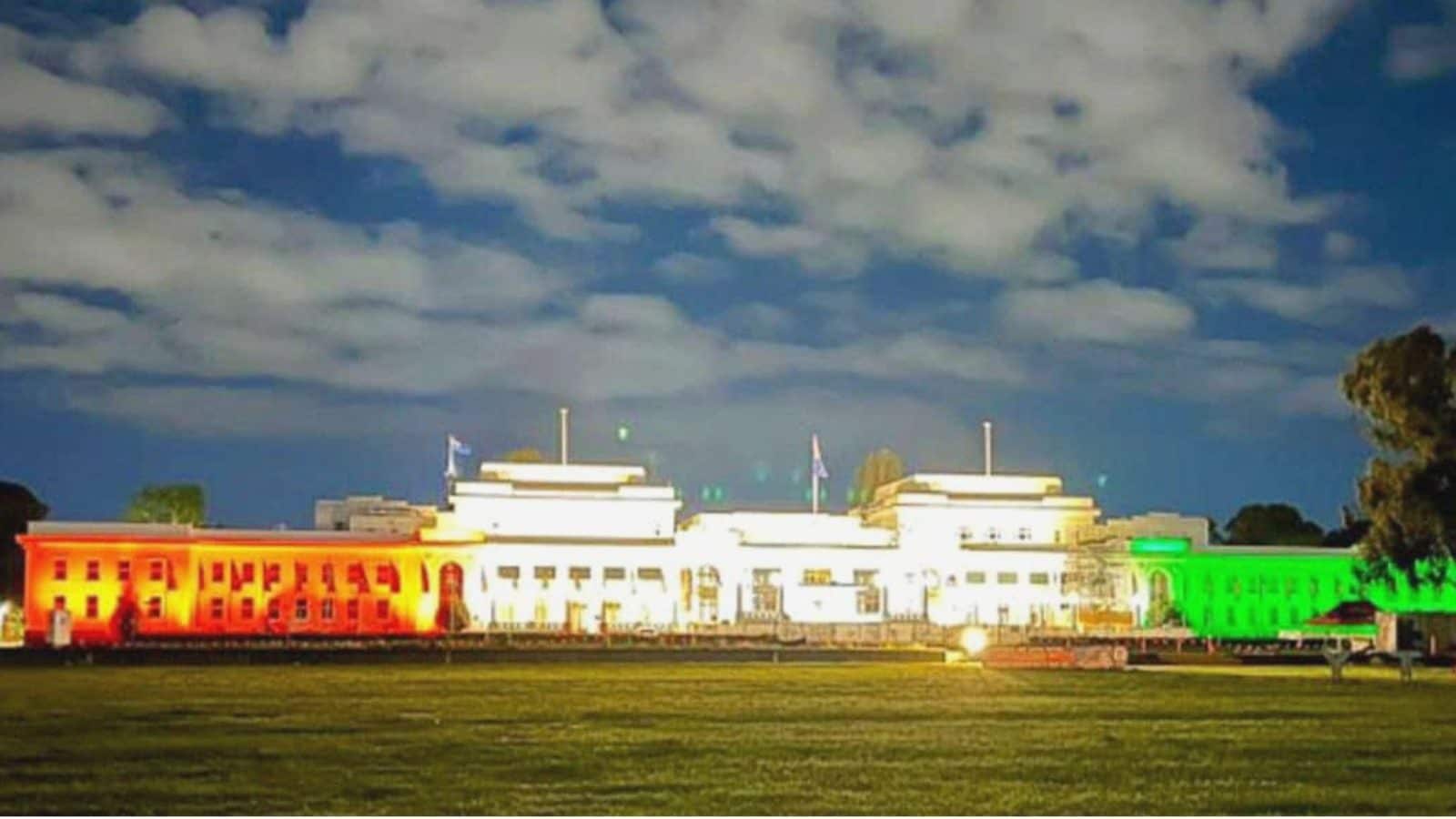 வெளியுறவு அமைச்சர் ஜெய்சங்கரை வரவேற்க ஆஸ்திரேலியாவின் பழைய நாடாளுமன்ற வளாகம் மூவர்ண விளக்குகளால் அலங்காரம்!