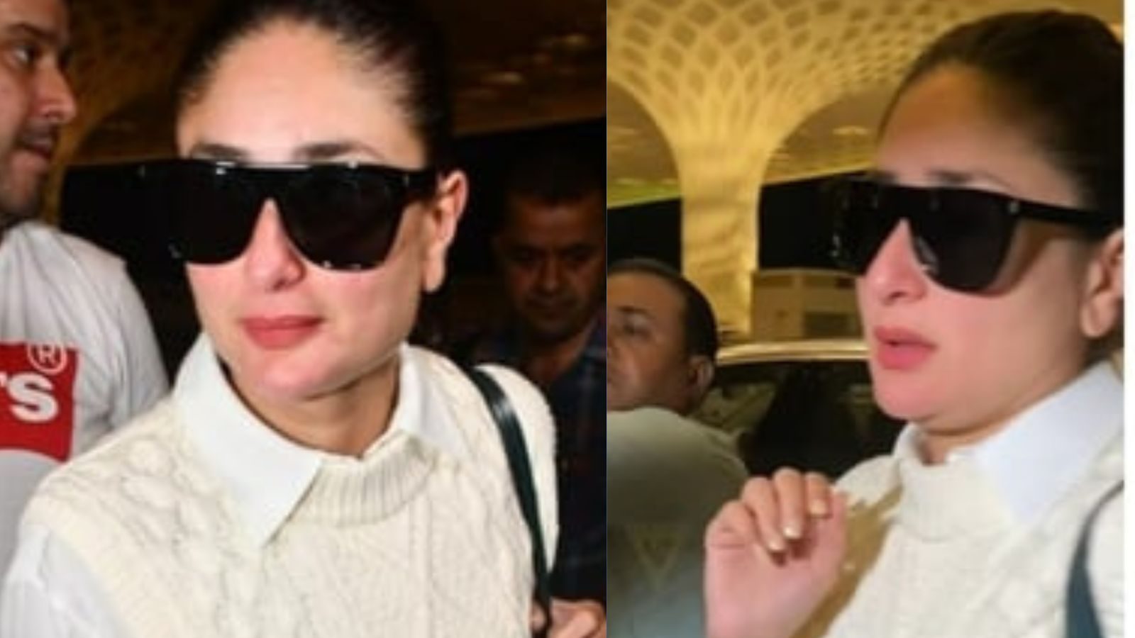 செல்ஃபி எடுக்க தோள் மீது கை வைத்த ரசிகர்... மிரண்டுபோன கரீனா கபூர்