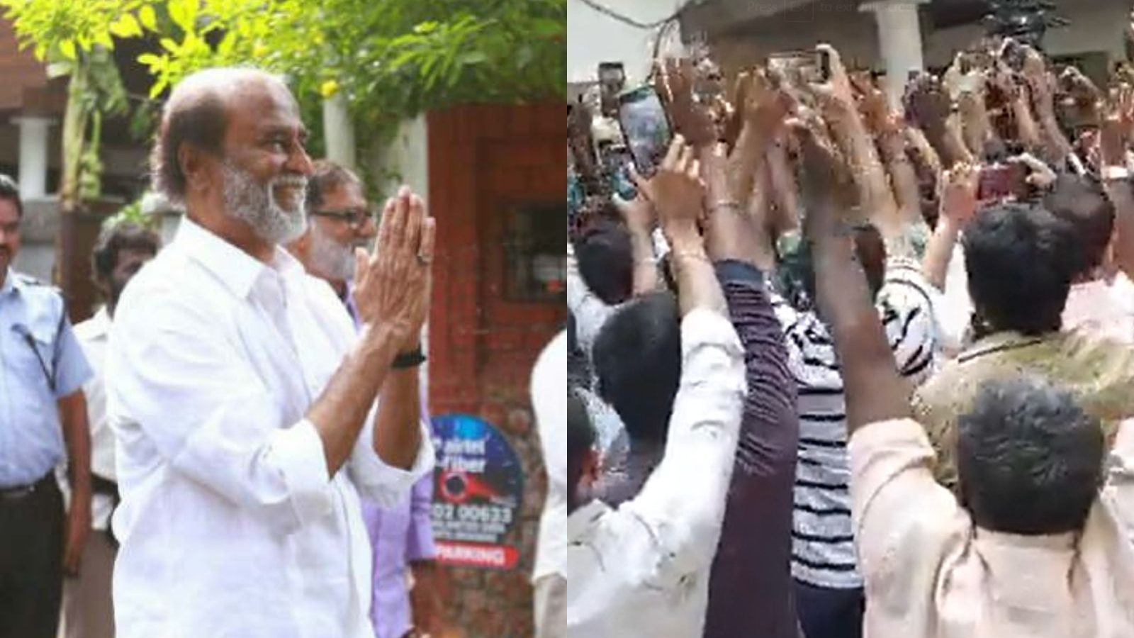 ஸ்டைலாக ஃப்ளையிங் கிஸ்.. தீபாவளி வாழ்த்து.. வீட்டு வாசலில் குவிந்த ரசிகர்களை சந்தித்த ரஜினிகாந்த்!