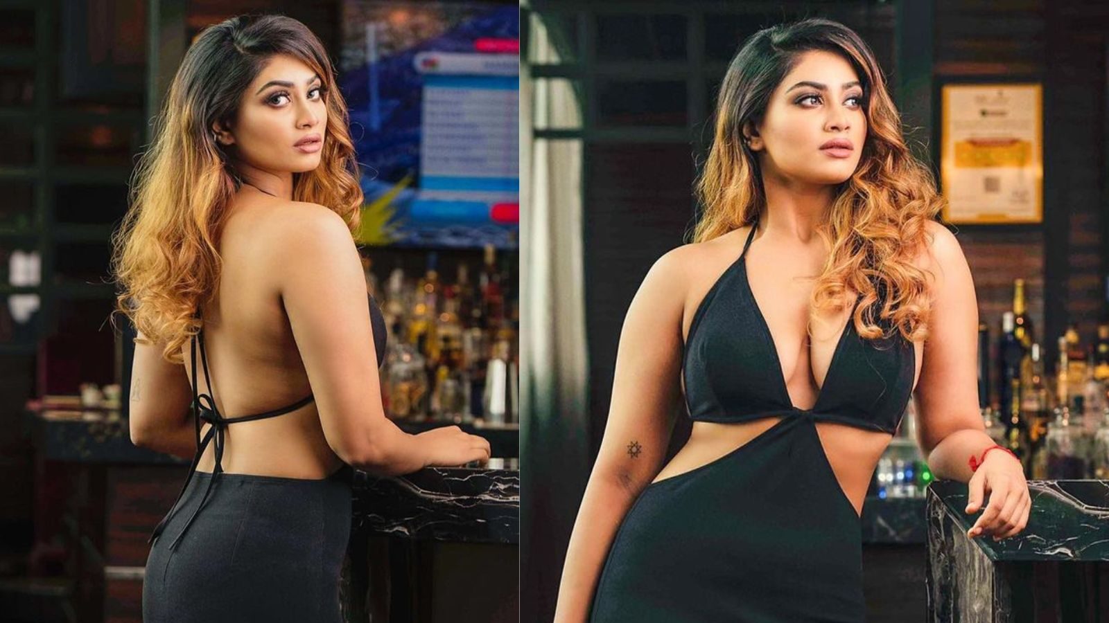 பார்ட்டி வியர் உடையில் தாறுமாறு கவர்ச்சியில் ஷிவானி..