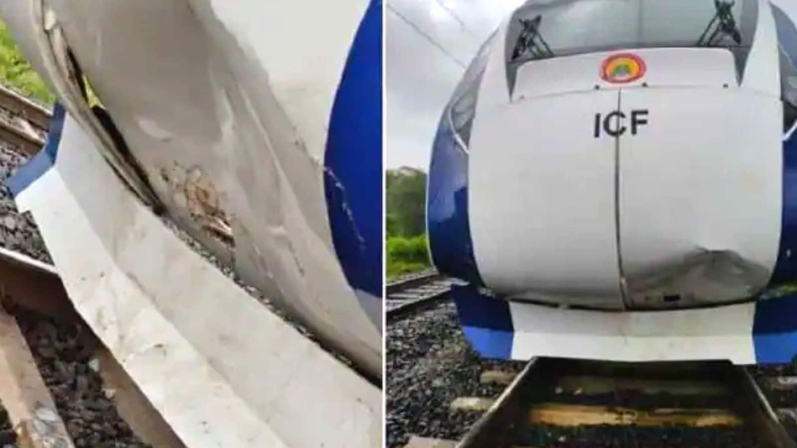 வந்தே பாரத் ரயில் மீண்டும் மாடு மீது மோதியது: பயணத்தை தொடங்கிய முதல் வாரத்திலேயே 2வது விபத்து