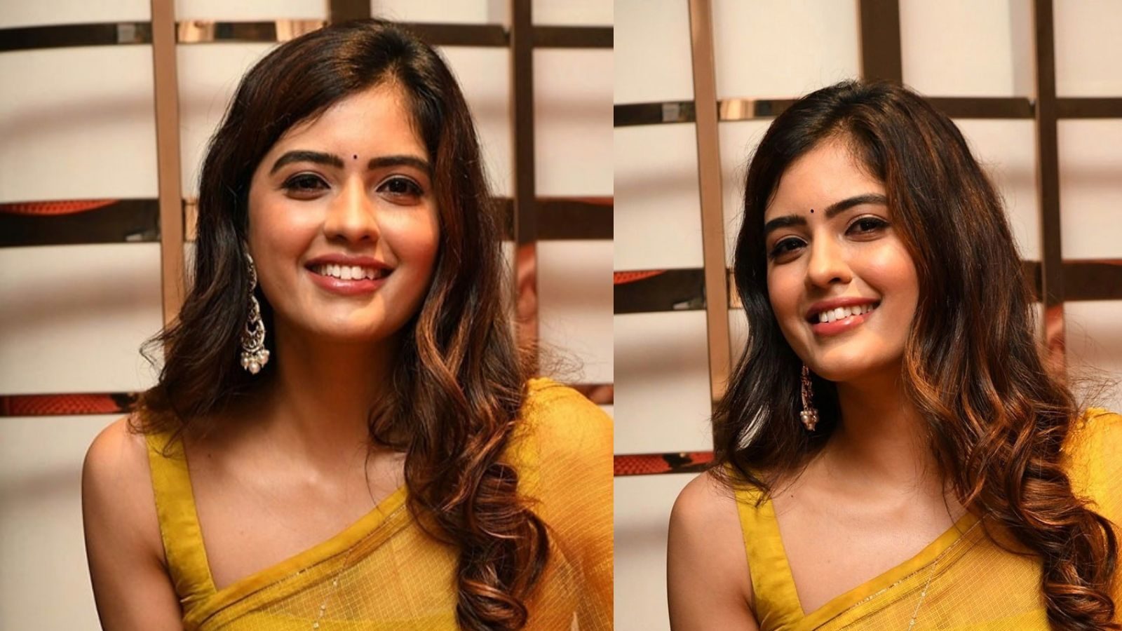 மஞ்சள் நிற புடவையில் கலக்கும் நடிகை அம்ரிதா ஐயர்!