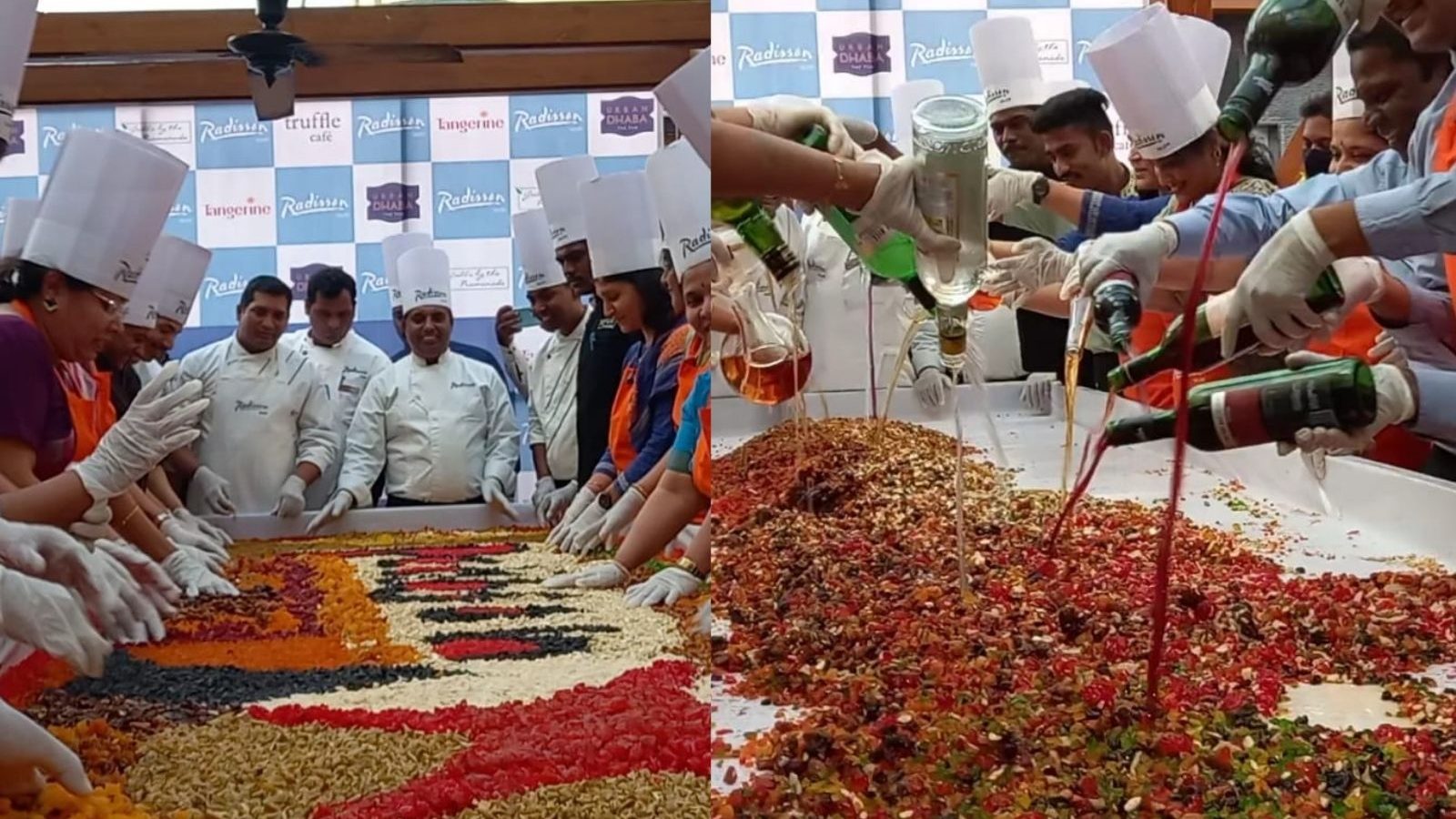 சேலத்தில் கேக் மிக்சிங் திருவிழா.. 500 கிலோ எடையிலான பிரம்மாண்ட பிளம் கேக் தயாரிக்கும் பணி தொடக்கம்..!