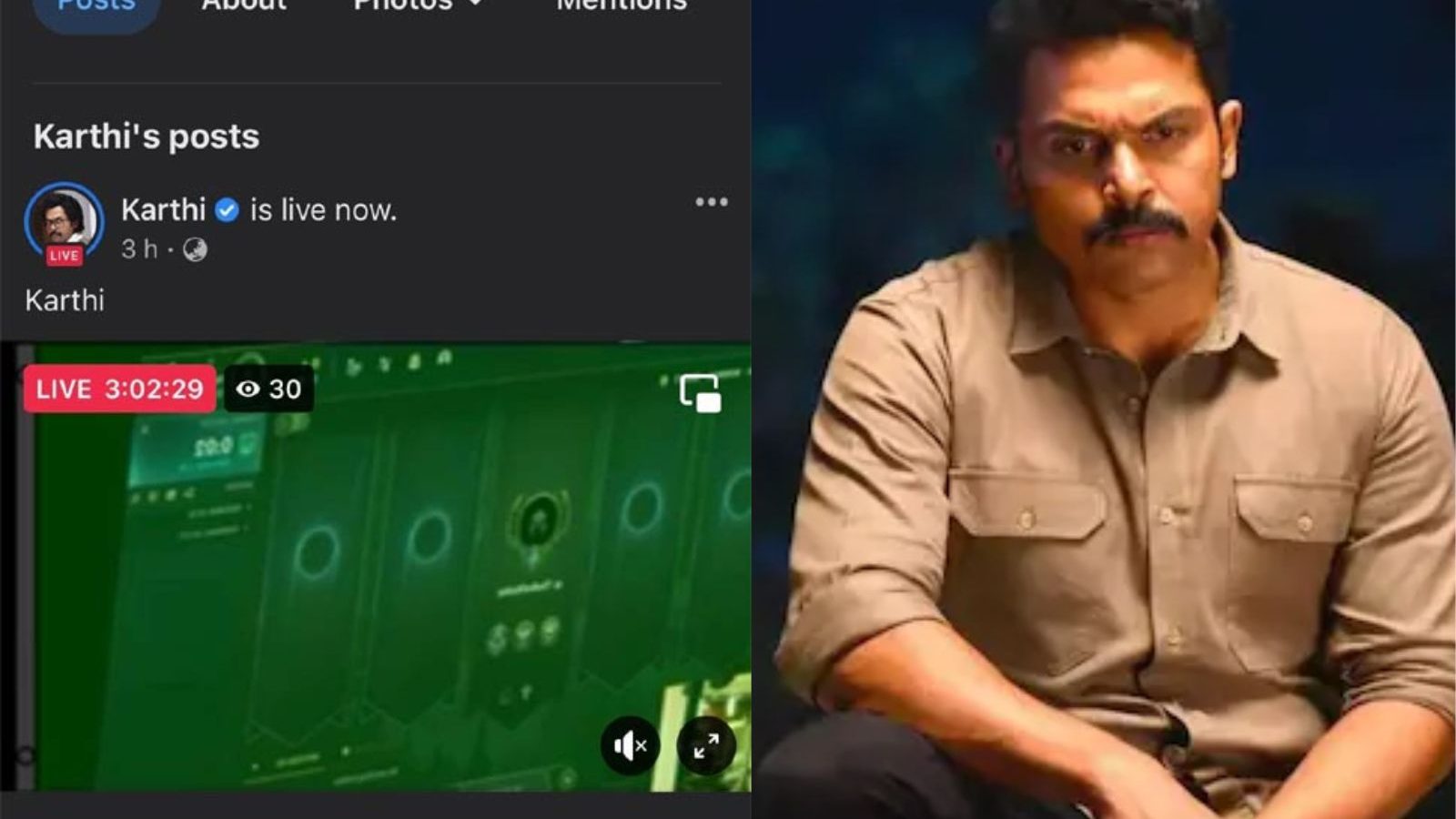 கார்த்தியின் பேஸ்புக் பக்கத்தில் திடீர் லைவ்.. ஷாக்கான நடிகர்.. ஹேக் செய்யப்பட்டதாக ட்விட்டரில் விளக்கம்!