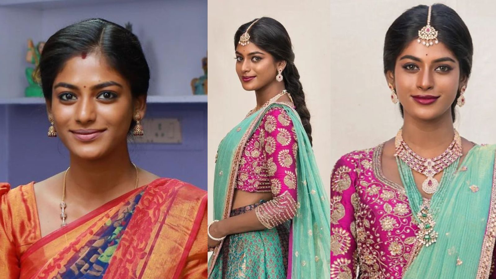 திருமண உடையில் பாரதி கண்ணம்மா சீரியல் பிரபலம் வினுஷா