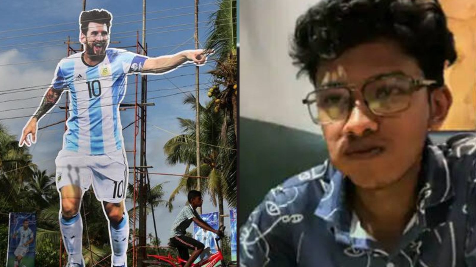 மெஸ்ஸி மீது தீராக்காதல்.. கட் அவுட் வைக்கும்போது மின்சாரம் தாக்கி பலியான இளைஞர்!