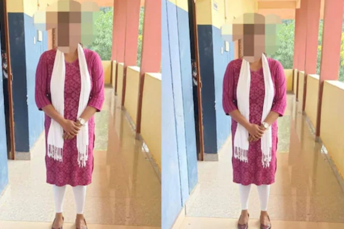 லெக்கின்ஸ் அணிந்து வந்த ஆசிரியை திட்டிய தலைமை ஆசிரியர்!