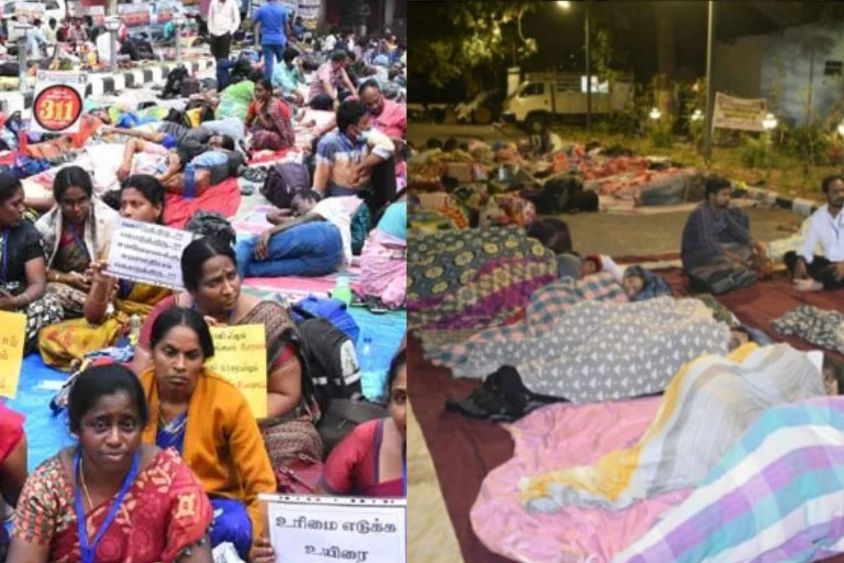 ஆசிரியர்கள் உண்ணாவிரத போராட்டம்.. திடீரென சிலர் மயக்கம்!